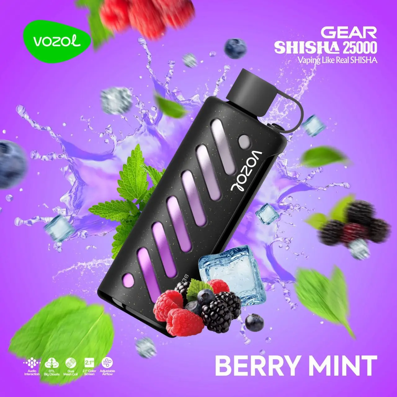 Berry-Mint.webp Vozol Gear 25000 Berry Mint - Görsel 1