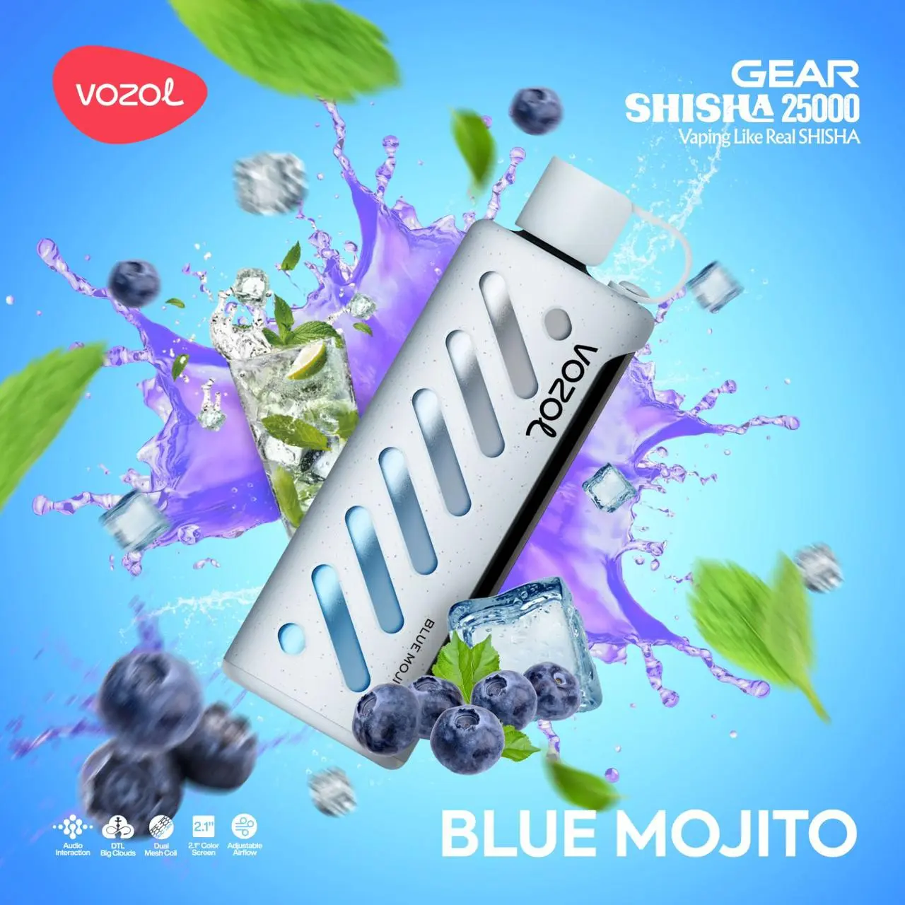Blue-Mojito.webp Vozol Gear 25000 Blue Mojito - Görsel 1
